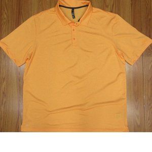 ADIDAS POLO SHIRT POLY/SPANDEX ORANGE Sz TALL 2XL, 2XLT